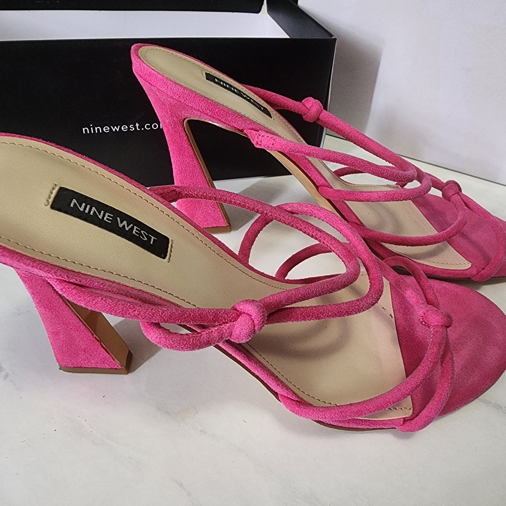 Nine West Fuchsia Strappy Heels - Picture 3 of 4